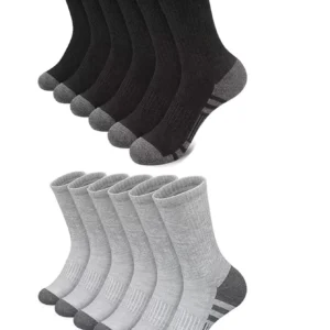 Skarpety sportowe męskie zestaw wielopak antypoślizgowe 12pairs 6black6gray