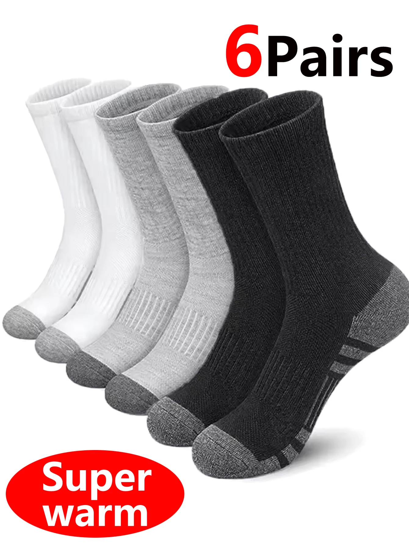 Skarpety sportowe męskie zestaw wielopak antypoślizgowe 6pairs