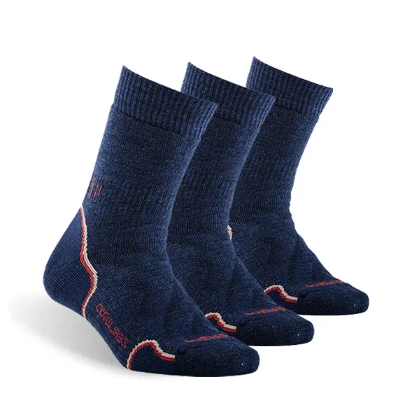 Skarpety trekkingowe z wełny merino, ciepłe na zimę 3 pair black2