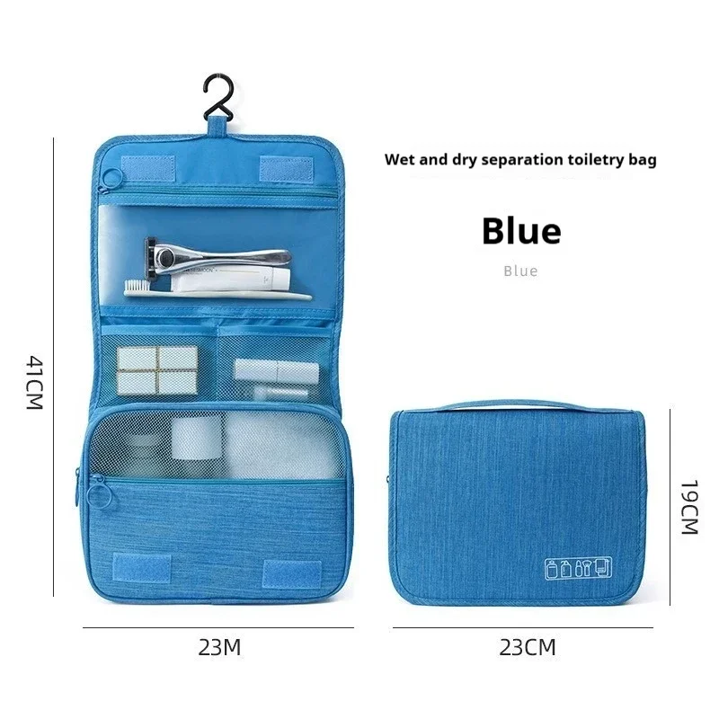 Składana kosmetyczka podróżna wisząca z organizerem Skyblue