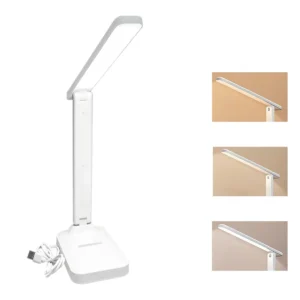 Składana lampka biurkowa LED z dotykowym włącznikiem zasilana USB Biały