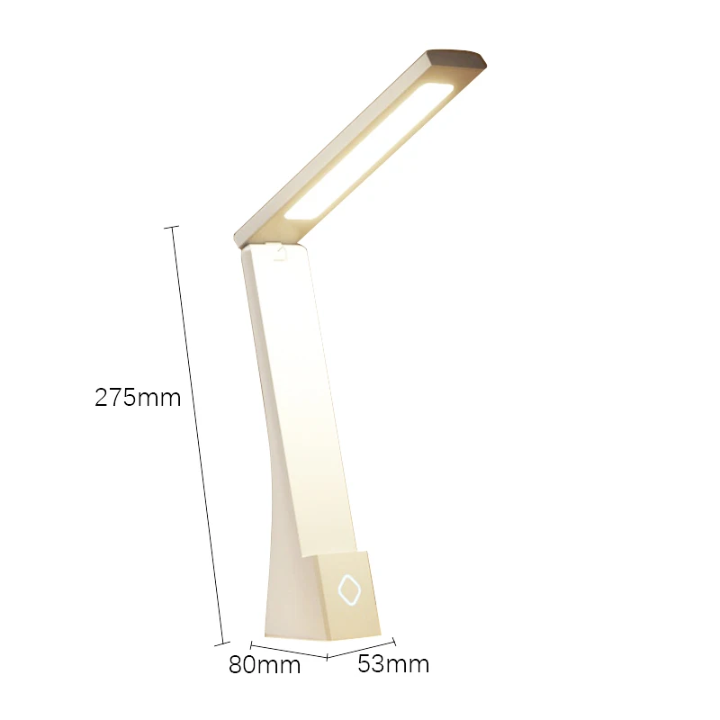 Składana lampka biurkowa LED z ładowaniem USB do nauki i sypialni Czarny