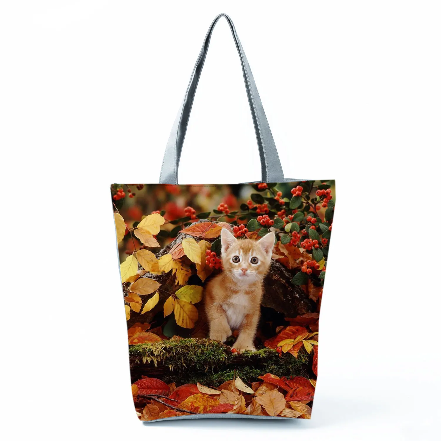 Składana torba na zakupy z kotem pojemna torba shopper Hl9540 cat tote