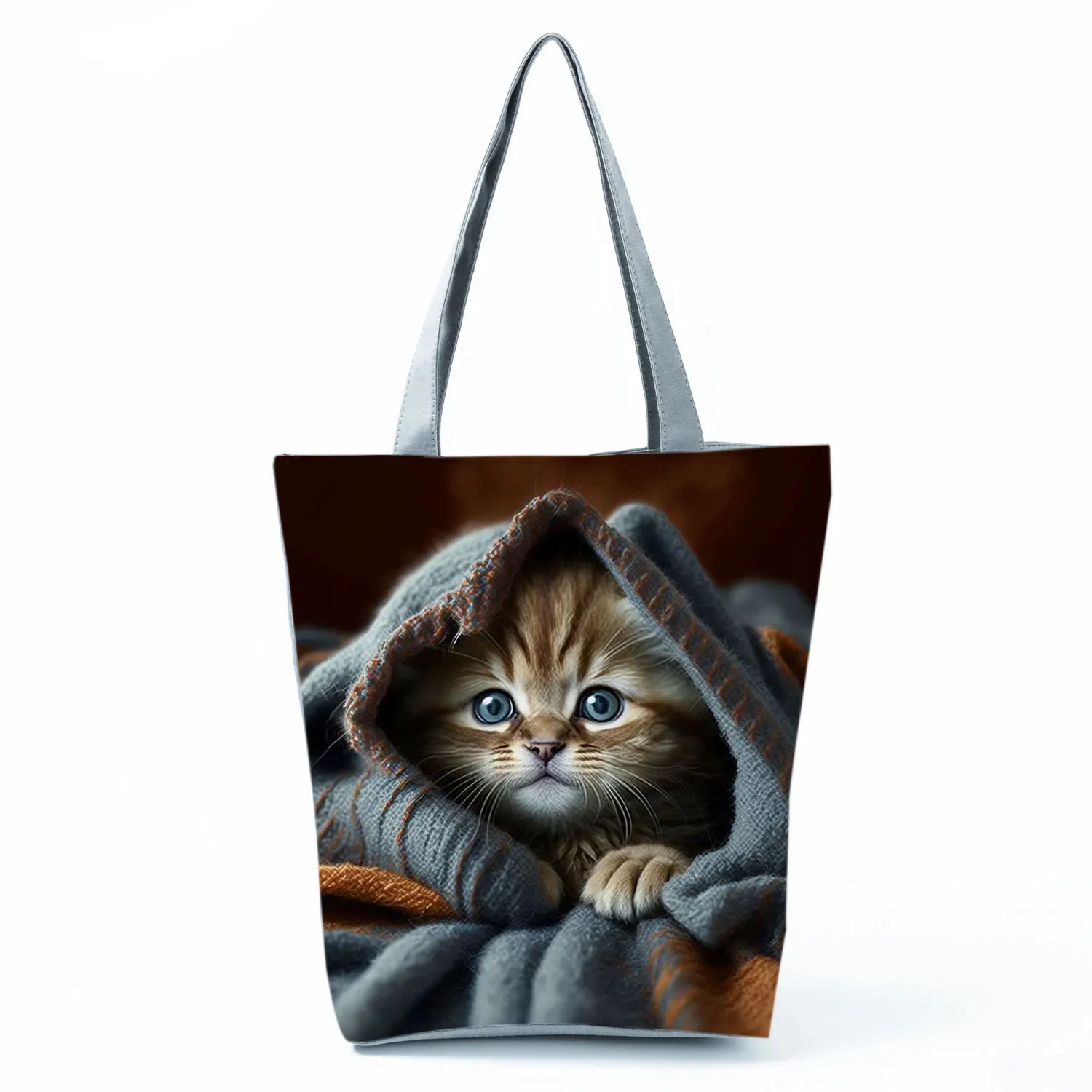 Składana torba na zakupy z kotem pojemna torba shopper Hl9543 cat tote