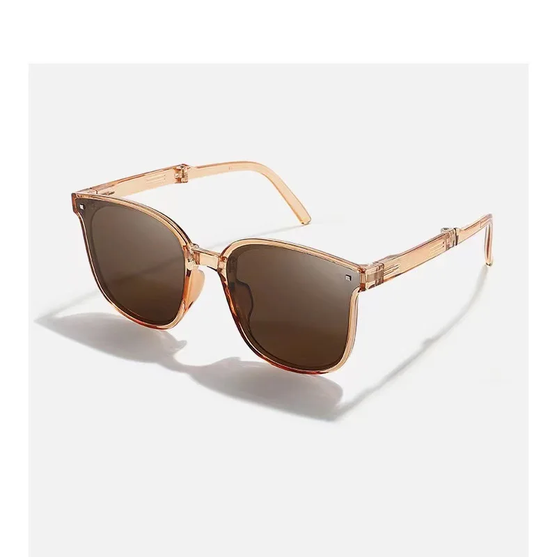 Składane okulary przeciwsłoneczne z filtrem UV400 unisex Brązowy