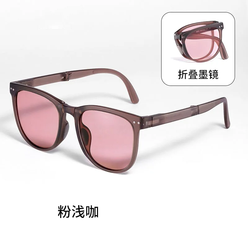Składane okulary przeciwsłoneczne z filtrem UV400 unisex Różowy