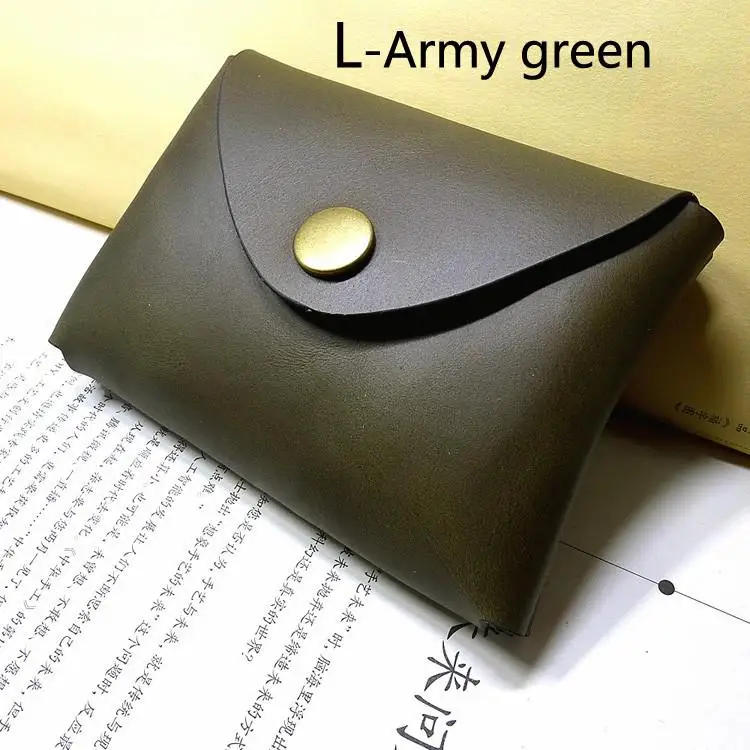 Skórzana saszetka na pasek - etui na klucze i dokumenty L green(not ykk)