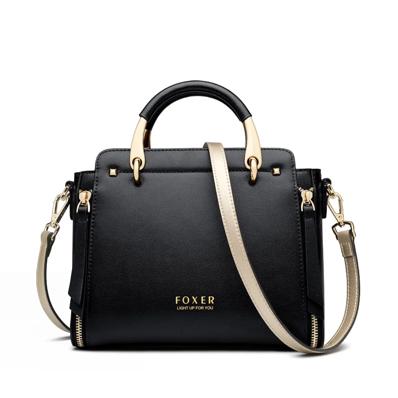 Skórzana torebka shopper FOXER – elegancki tote na ramię 928019f1a