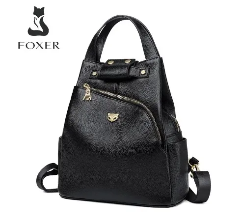 Skórzany plecak damski FOXER elegancki na co dzień 987013f1a