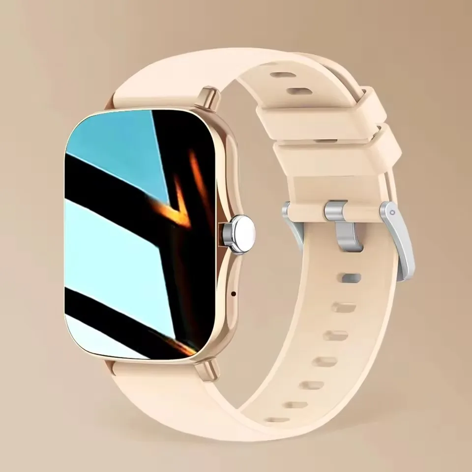 Smartwatch z ekranem 1,83 cala z pomiarem tętna i rozmowami Bluetooth Złoty