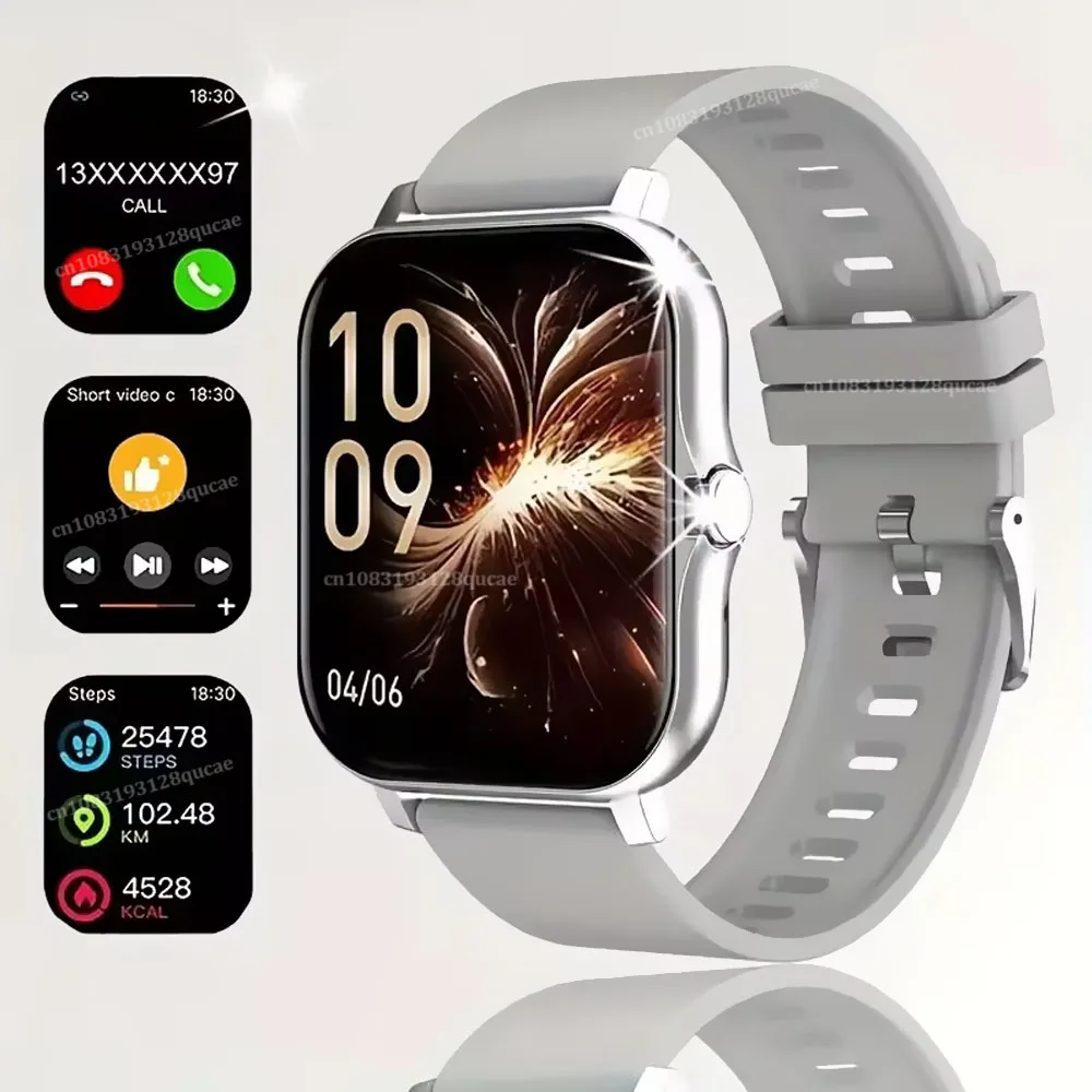 Smartwatch 1.83 cala z funkcją rozmów Bluetooth Srebrny