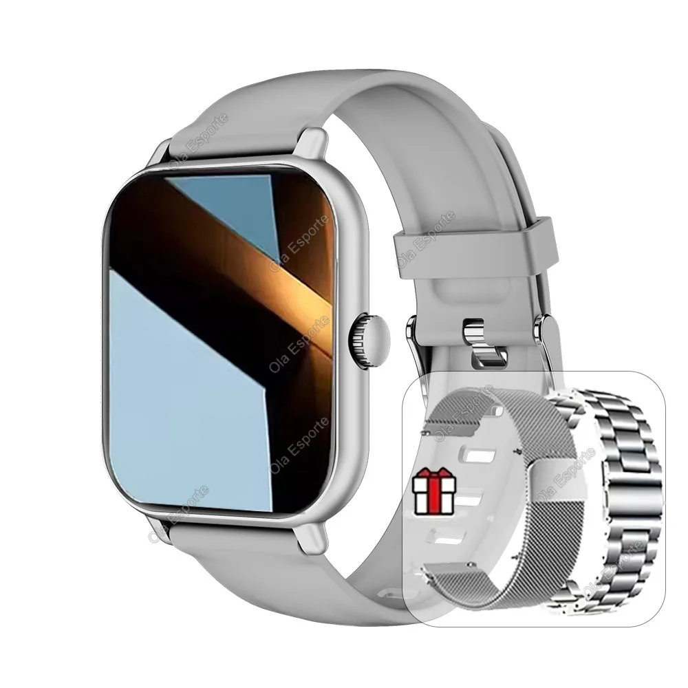 Smartwatch 2026 z Ekranem 2,01 Cala i Połączeniem Bluetooth Srebrny