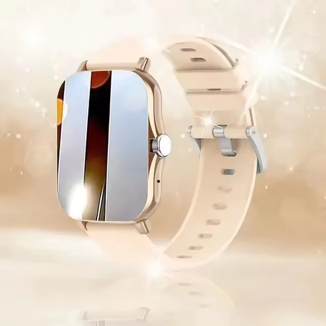 Smartwatch z ekranem AMOLED 2,01 cala i połączeniami Bluetooth Złoty