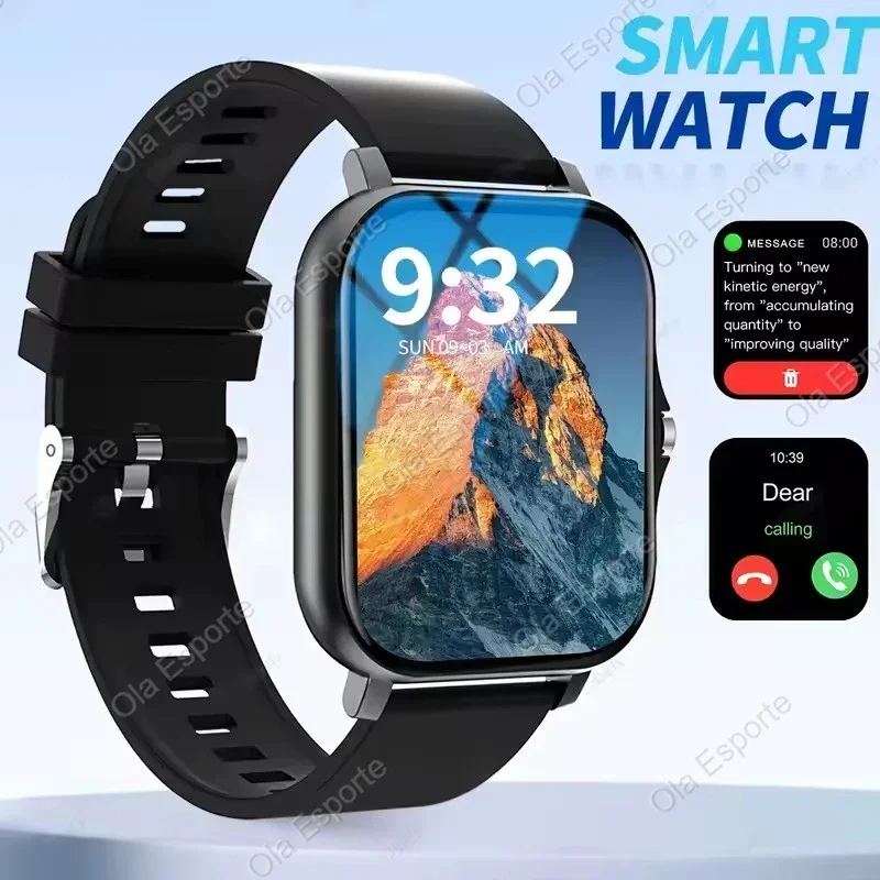 Smartwatch z bezramkowym ekranem 2.01 i pomiarem tlenu we krwi Czarny