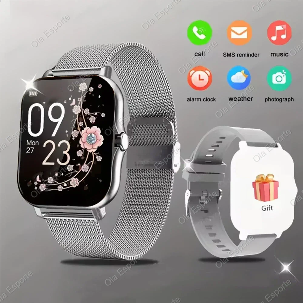 Smartwatch z bezramkowym ekranem 2.01 i pomiarem tlenu we krwi Wh20milan