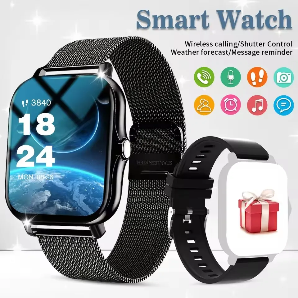 Smartwatch 2026 z funkcją połączeń Bluetooth i pomiarem zdrowia Black20milan