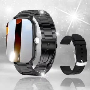 Smartwatch 2026 z funkcją połączeń Bluetooth i pomiarem zdrowia Black20szstrap