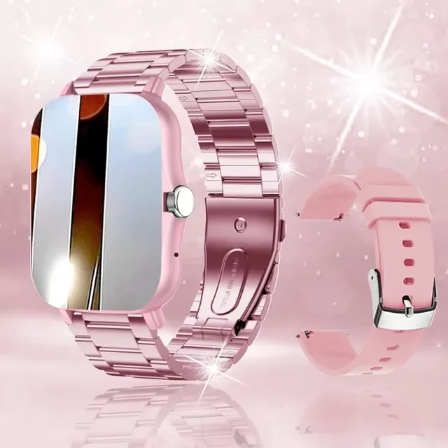 Smartwatch 2026 z funkcją połączeń Bluetooth i pomiarem zdrowia Pink20szstrap