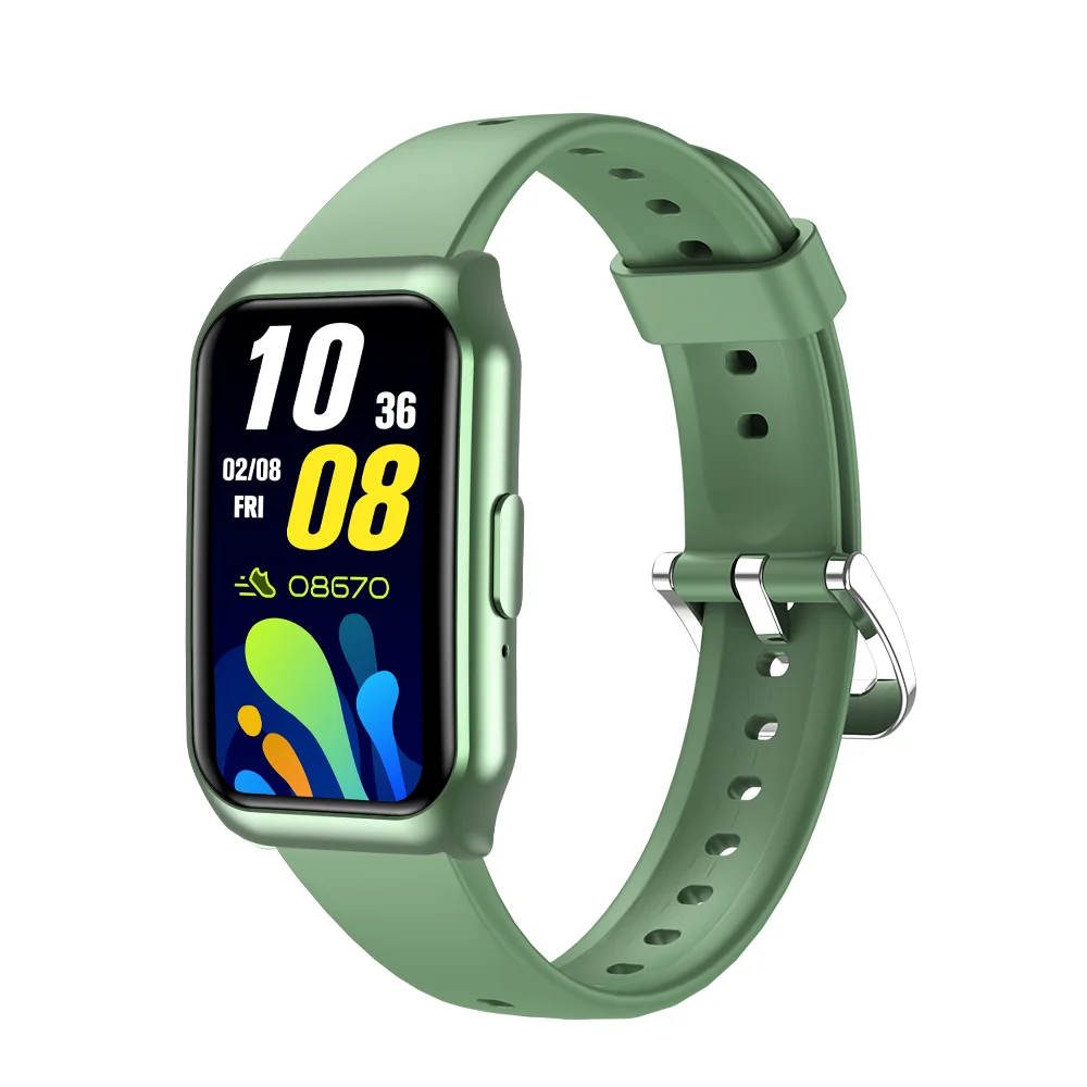 Smartwatch z Bluetooth i pomiarem tętna dla kobiet i mężczyzn Zielony