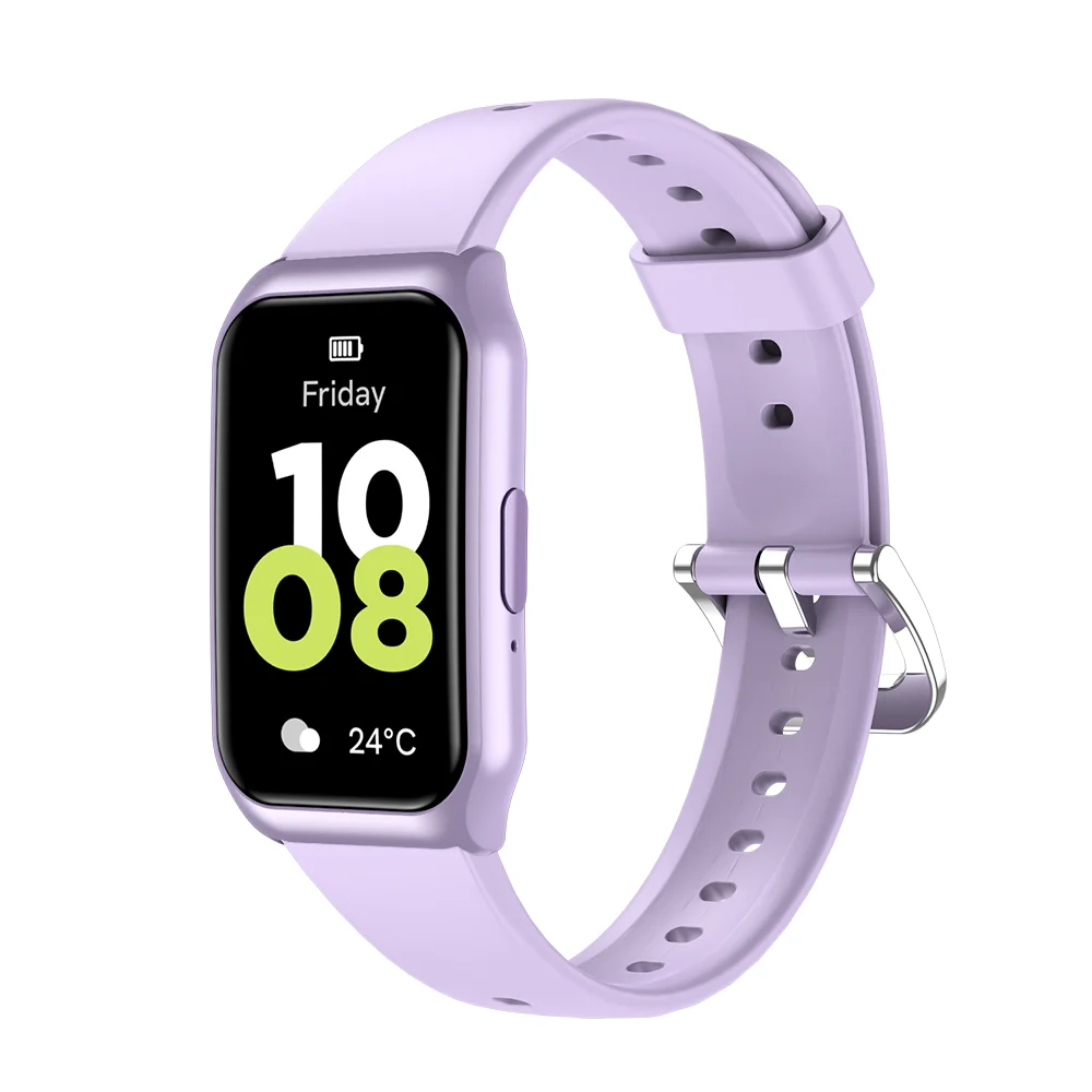 Smartwatch z Bluetooth i pomiarem tętna dla kobiet i mężczyzn Fioletowy