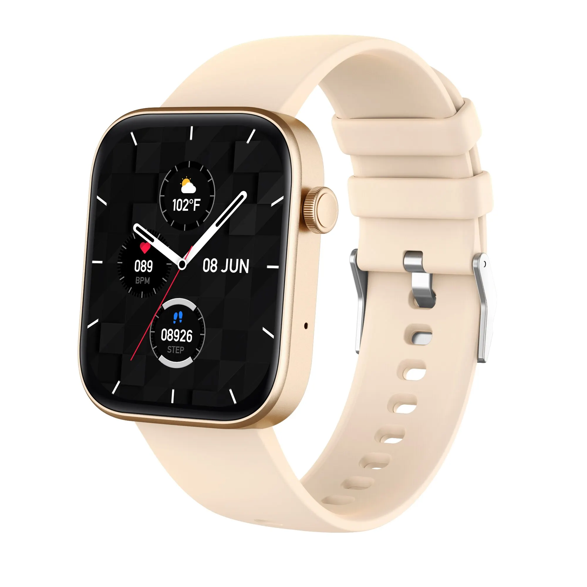 Smartwatch COLMI P71 z połączeniami głosowymi i asystentem Złoto