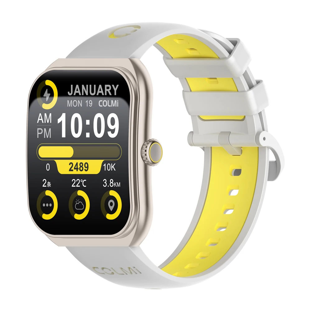 Smartwatch COLMI P86 AMOLED z funkcjami zdrowia Złoty