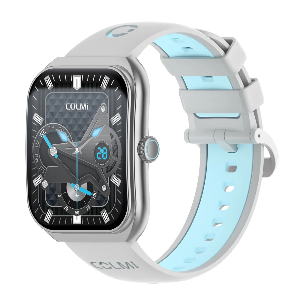 Smartwatch COLMI P86 AMOLED z funkcjami zdrowia Srebrny