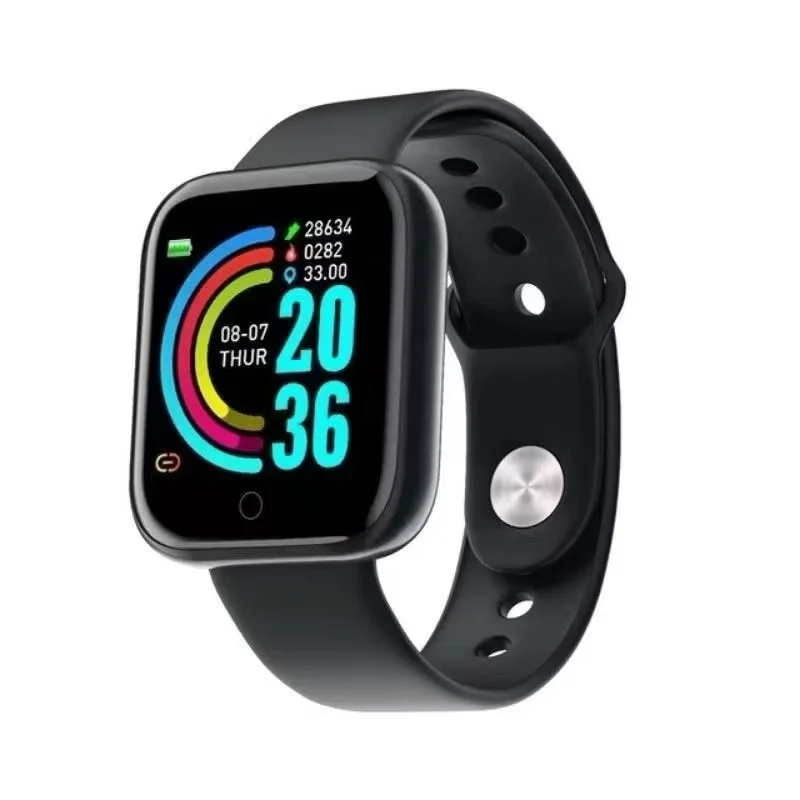 Smartwatch D20 sportowy z Bluetooth i monitorem aktywności Czarny
