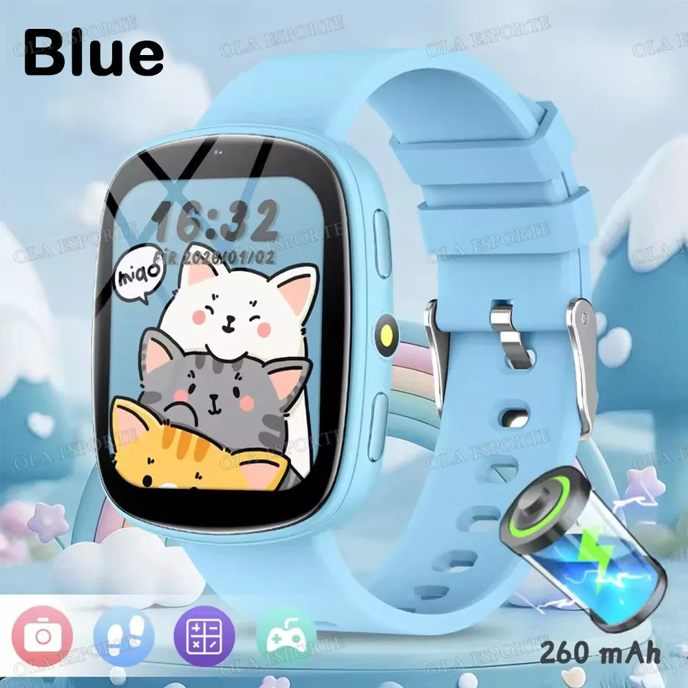 Smartwatch dla dzieci z aparatem i 22 grami, ekran HD 1.83 Niebieski