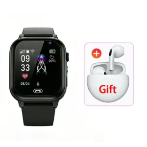 Smartwatch dla dzieci z GPS, SOS i kartą SIM Czarny