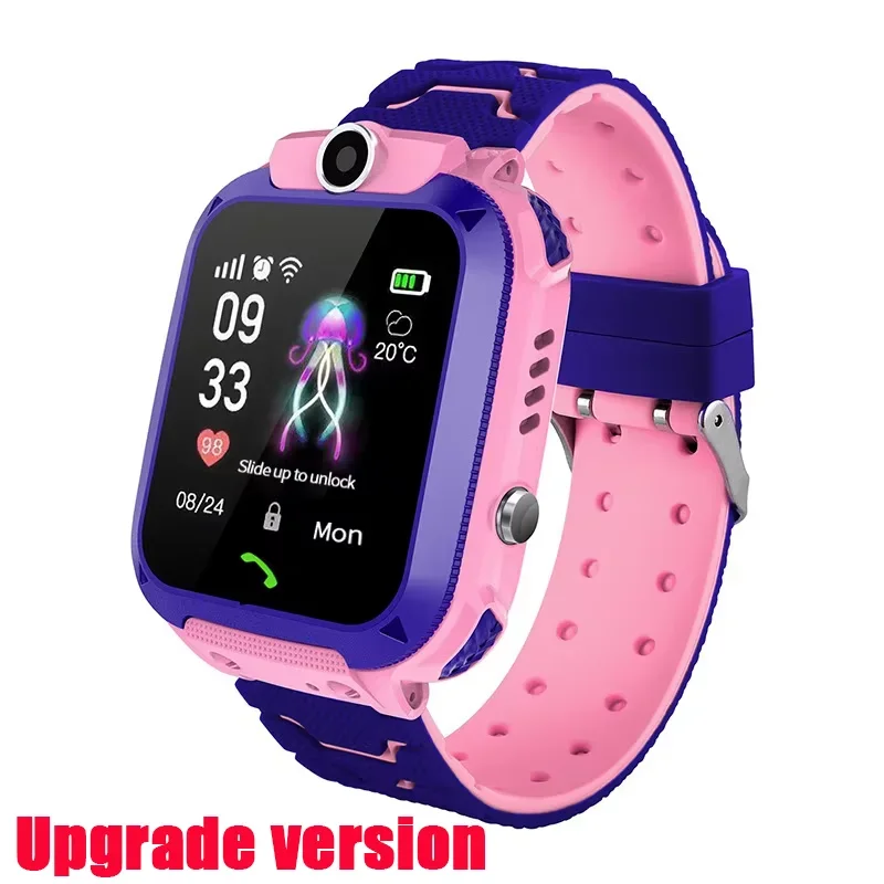 Smartwatch dla dzieci z GPS, kartą SIM i przyciskiem SOS Różowy