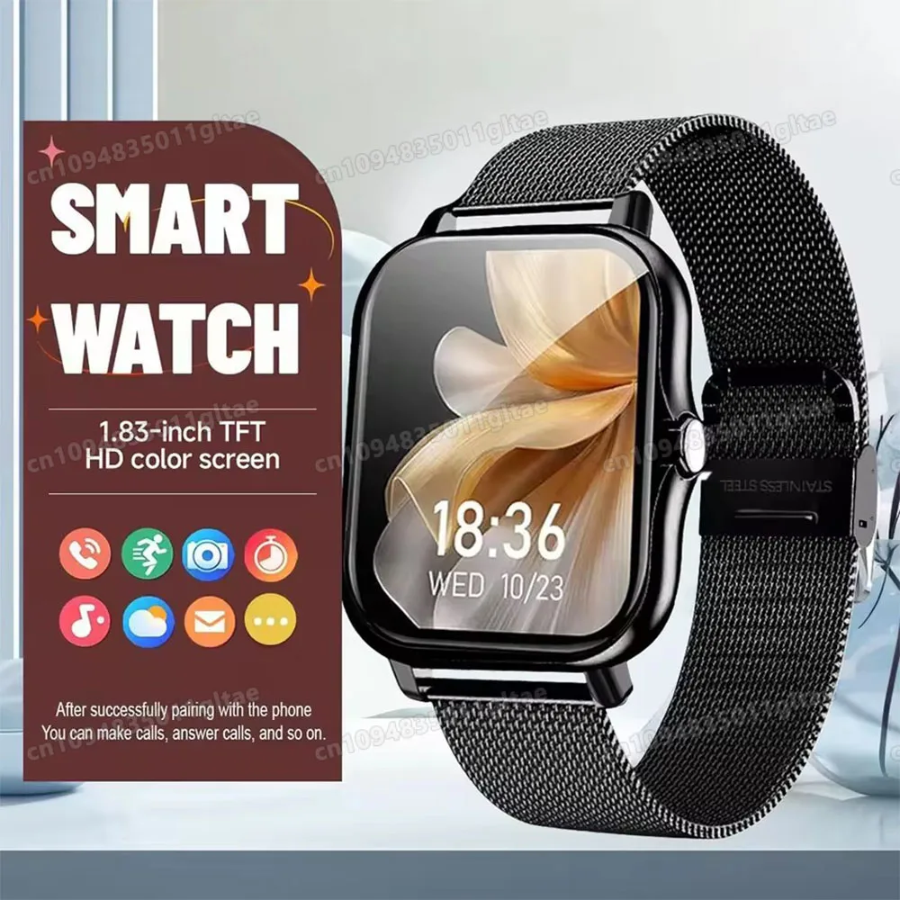 Smartwatch z funkcją dzwonienia i monitorowaniem zdrowia, ekran 1,8 cala Bk20milan