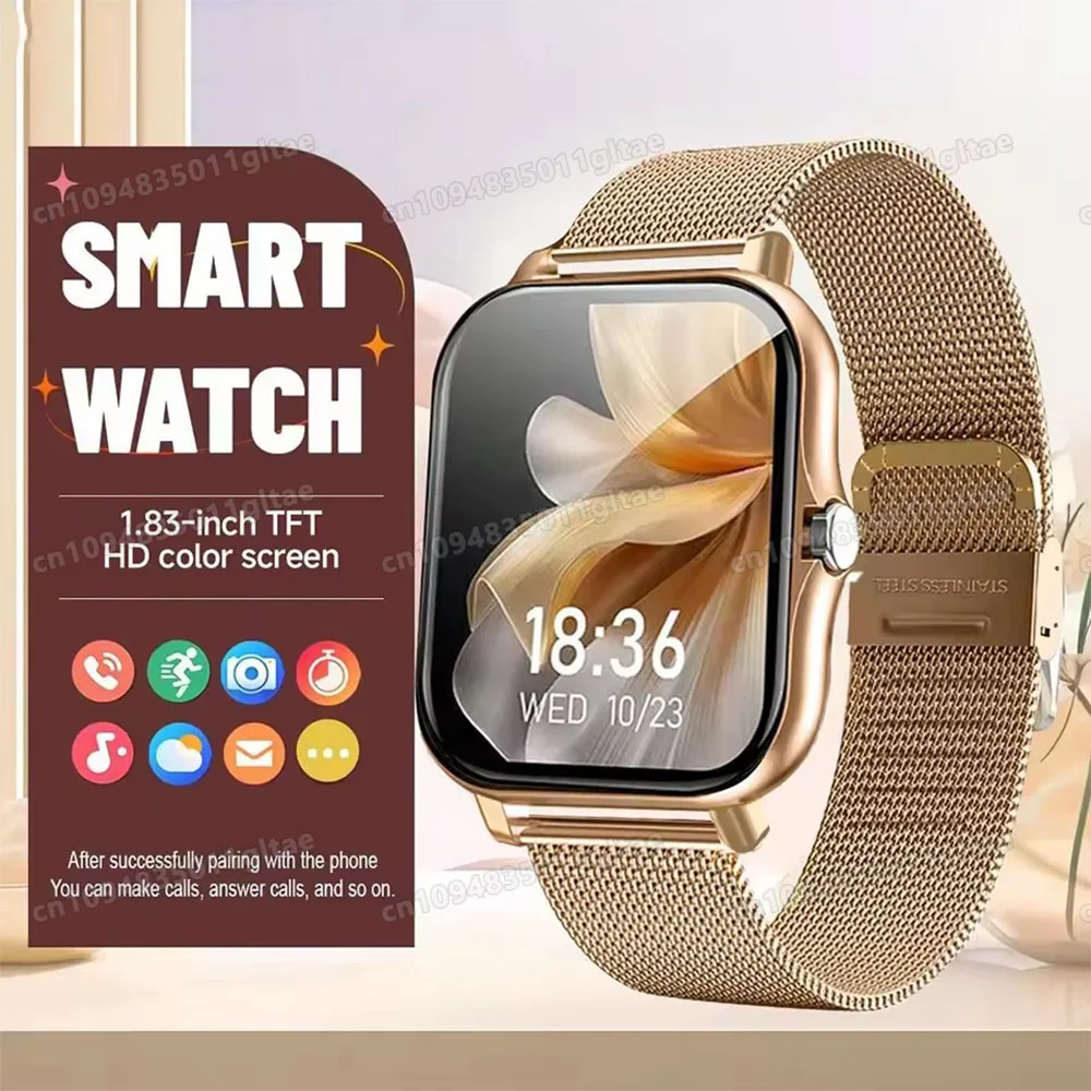 Smartwatch z funkcją dzwonienia i monitorowaniem zdrowia, ekran 1,8 cala Go20milan