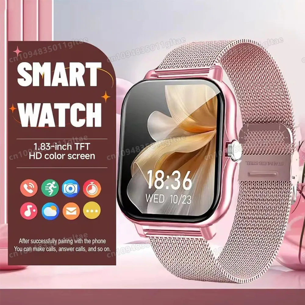 Smartwatch z funkcją dzwonienia i monitorowaniem zdrowia, ekran 1,8 cala Pk20milan