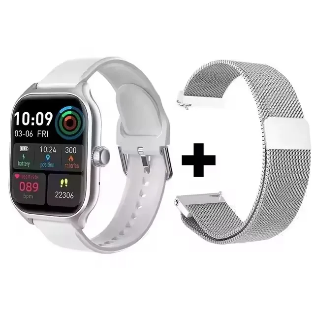 Smartwatch z ekranem 1,83 cala HD Bluetooth – zegarek sportowy unisex Niebieski