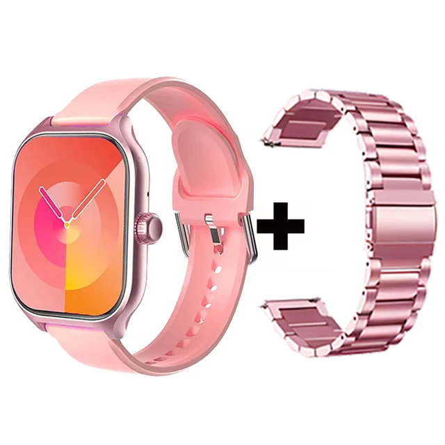 Smartwatch z ekranem 1,83 cala HD Bluetooth – zegarek sportowy unisex Złoto