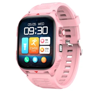 Smartwatch fitness z pomiarem tętna i funkcją rozmów Różowy