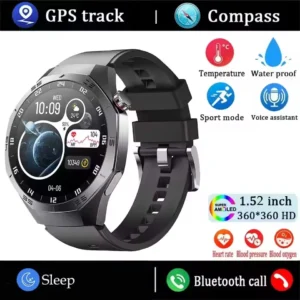 Smartwatch GT5 Pro z ekranem AMOLED, GPS, NFC i pomiarem tętna Czarny