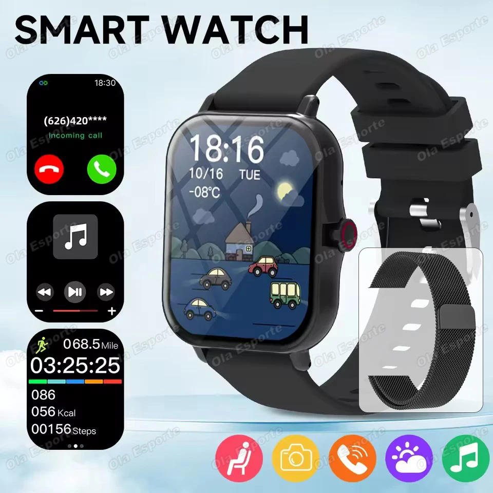 Smartwatch z ekranem HD 1.83 cala i funkcją rozmów Bk20milan