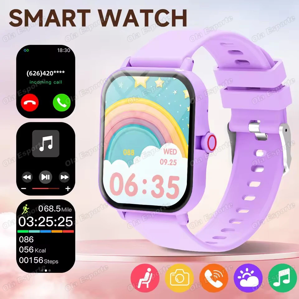 Smartwatch z ekranem HD 1.83 cala i funkcją rozmów Fioletowy
