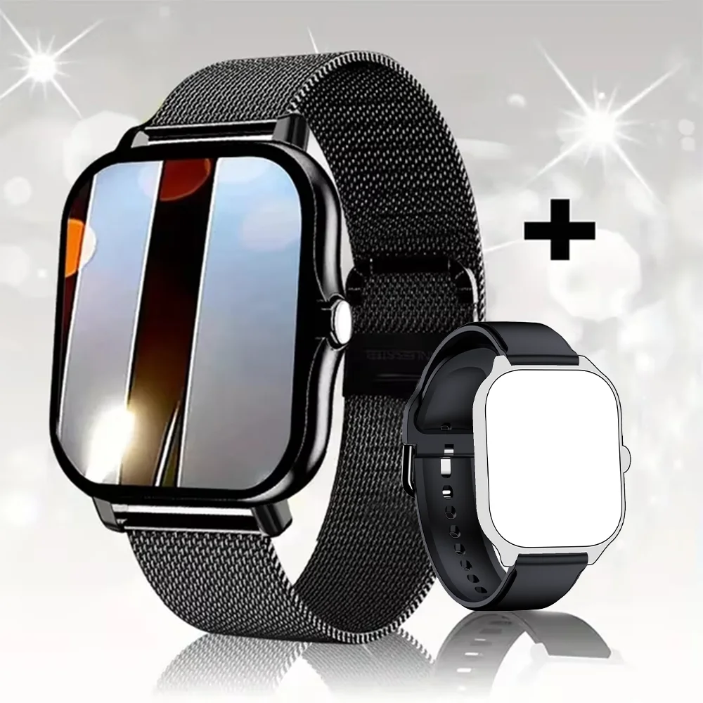 Smartwatch KESHUYOU z wyświetlaczem 2,01 cala i rozmowami przez Bluetooth Czarny