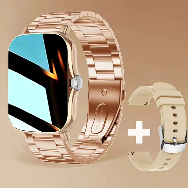 Smartwatch LAXASFIT z Bluetooth i pełnym dotykowym ekranem Złoty
