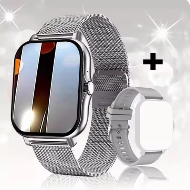 Smartwatch LAXASFIT z Bluetooth i pełnym dotykowym ekranem Sliver ml