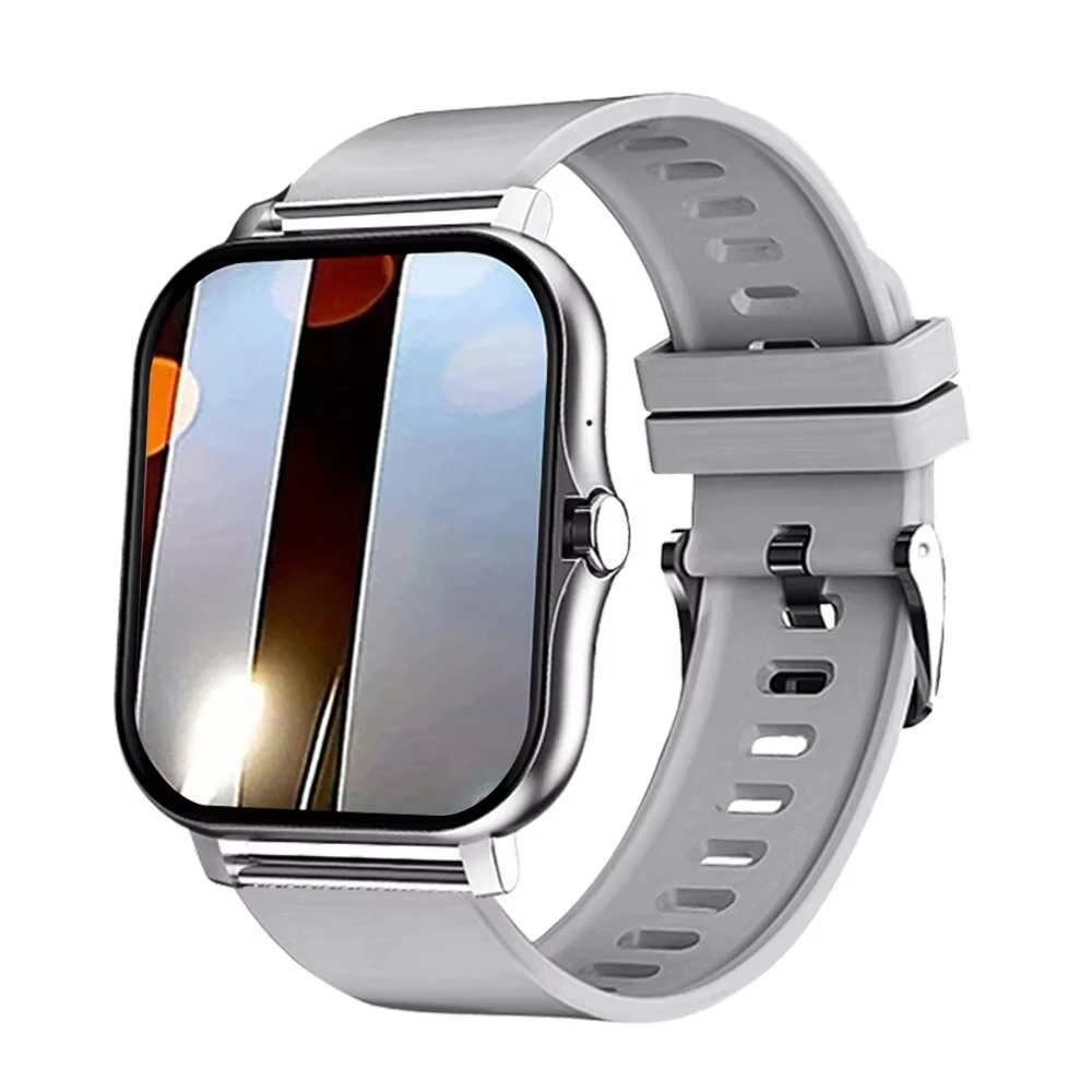 Smartwatch LAXASFIT z Bluetooth i pełnym dotykowym ekranem Slivery