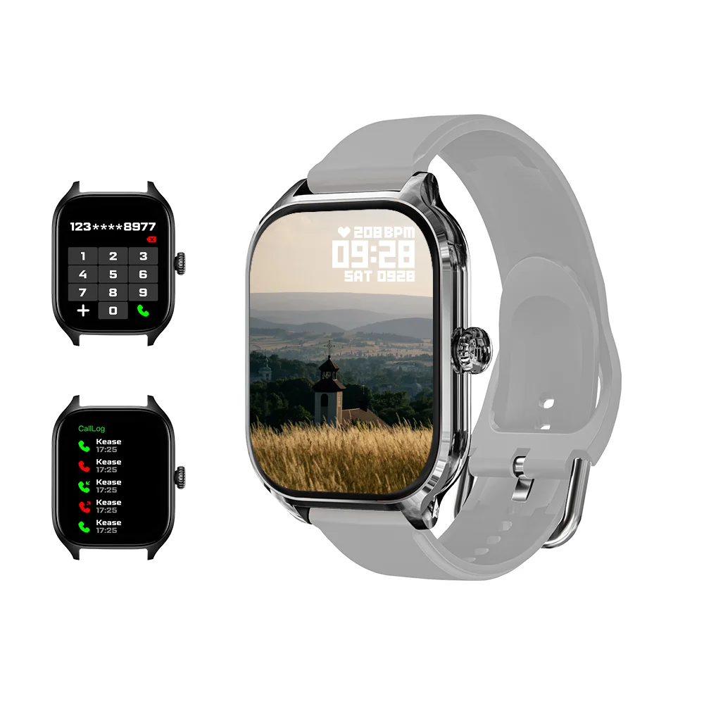 Smartwatch LAXASFIT H9 z funkcją rozmów i pomiarem tętna Szary