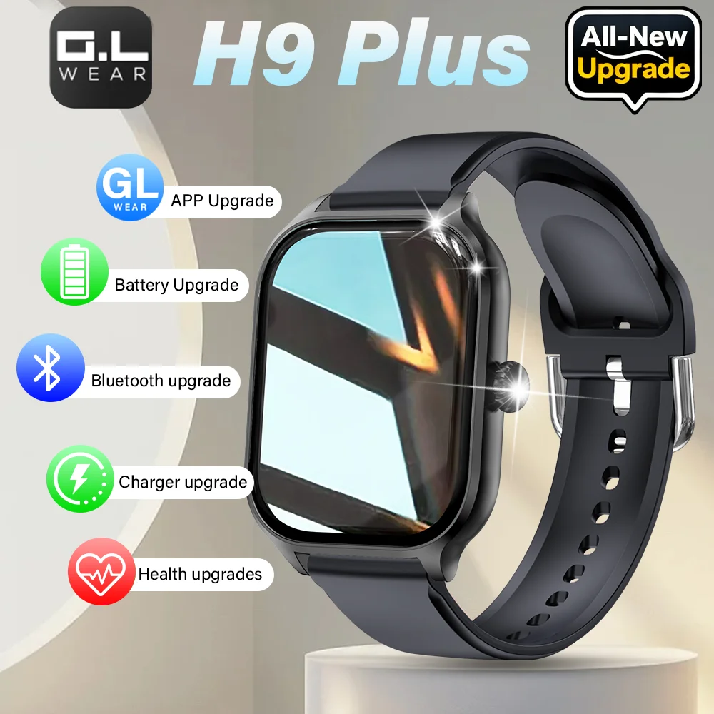 Smartwatch LAXASFIT H9 z funkcją rozmów i pomiarem tętna Czarny