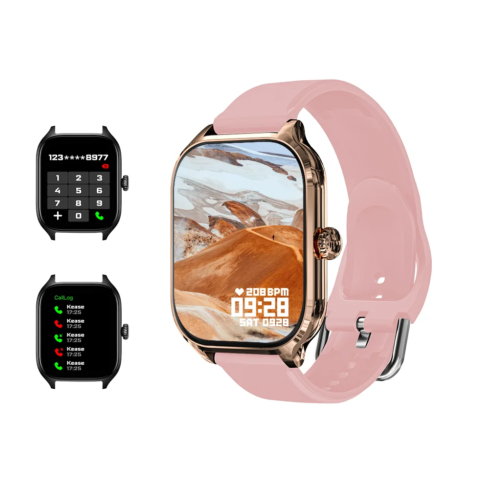 Smartwatch LAXASFIT H9 z funkcją rozmów i pomiarem tętna Różowy