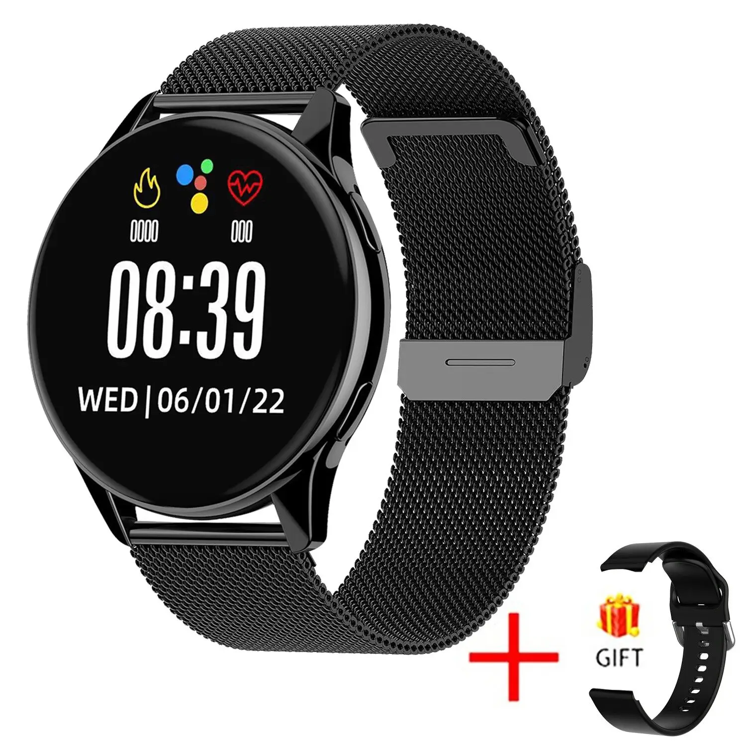 Smartwatch LIGE z bezprzewodowym ładowaniem i rozmowami Bluetooth Czarny