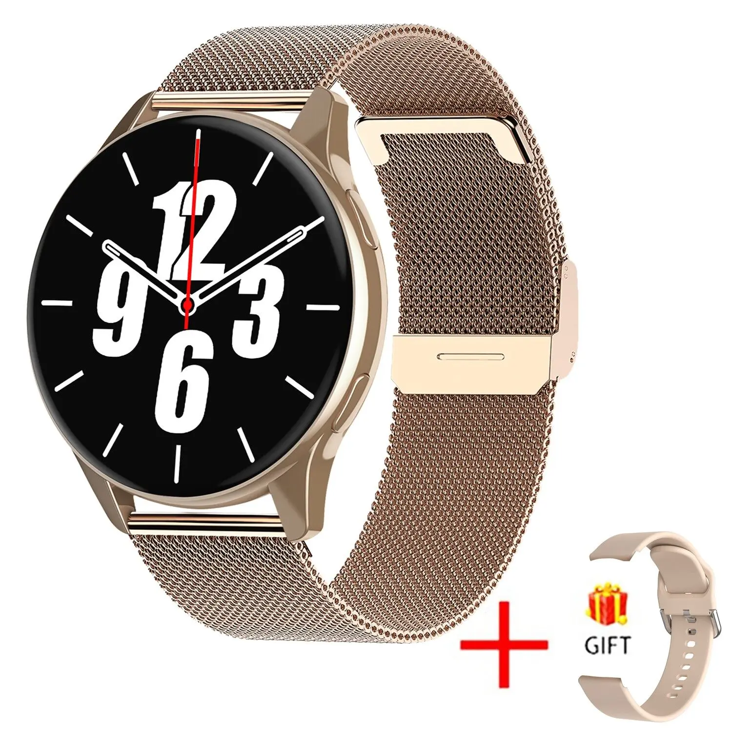 Smartwatch LIGE z bezprzewodowym ładowaniem i rozmowami Bluetooth Różowy