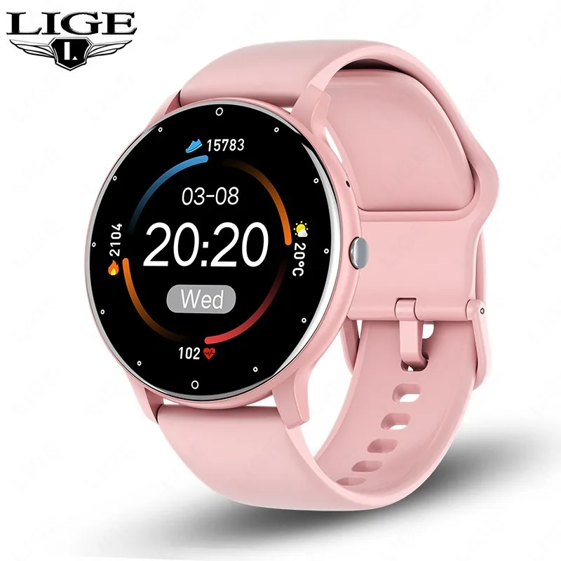 Smartwatch LIGE z funkcją rozmów Bluetooth Różowy